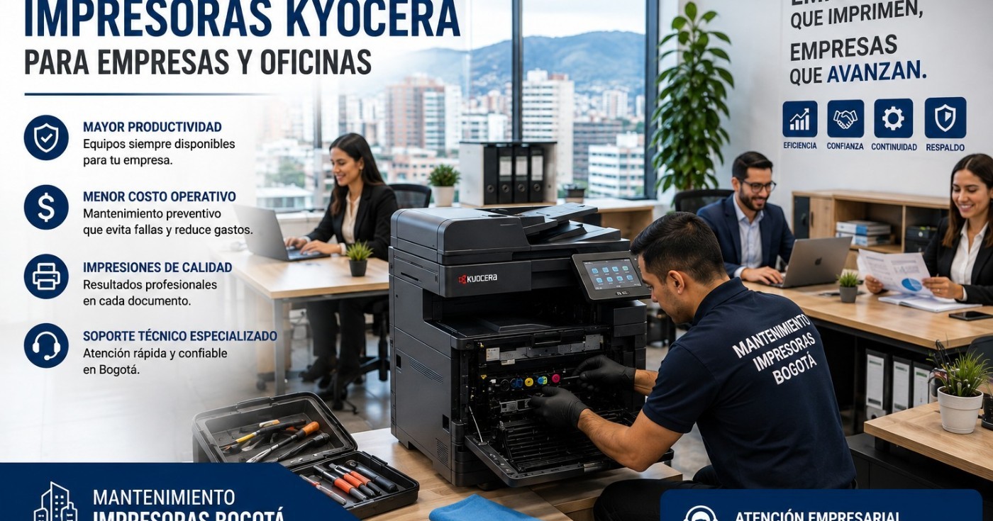 Mantenimiento de impresoras Kyocera para empresas y oficinas