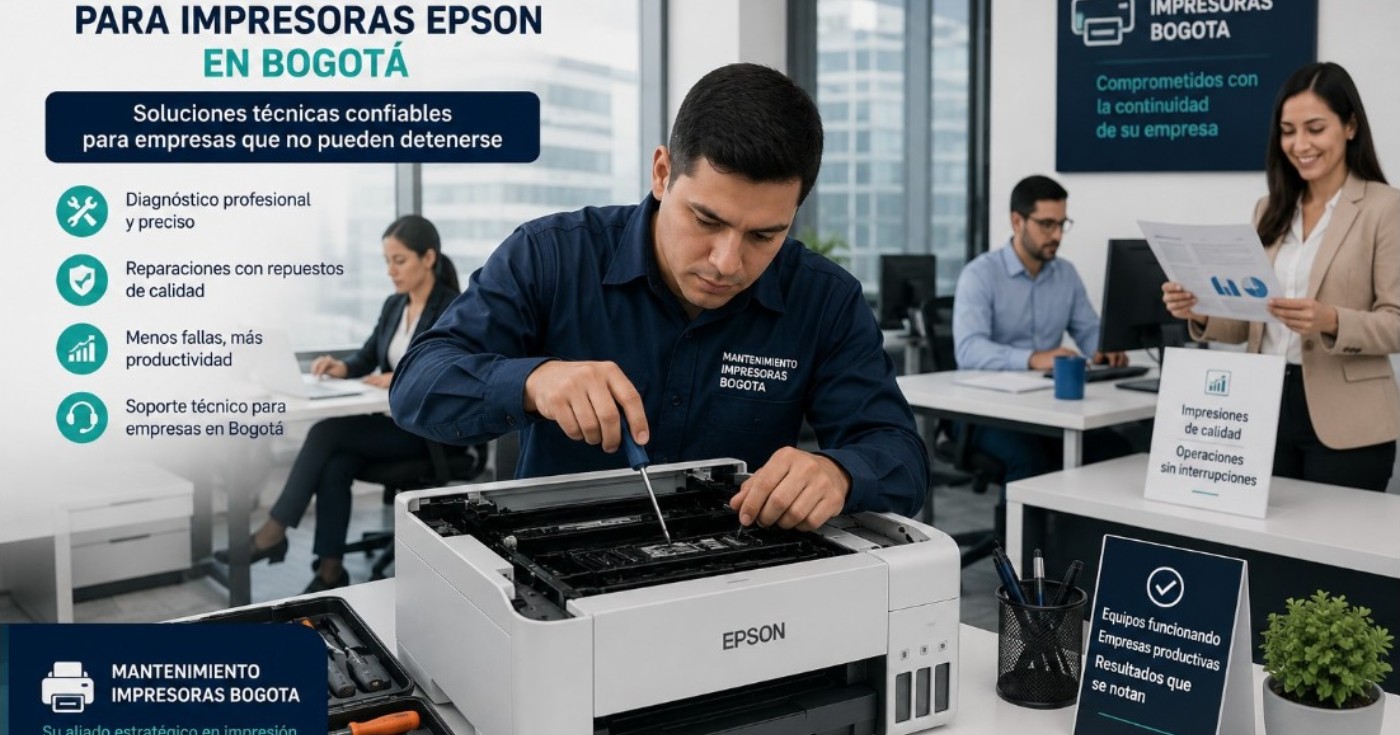 reparación especializada para impresoras Epson en Bogotá